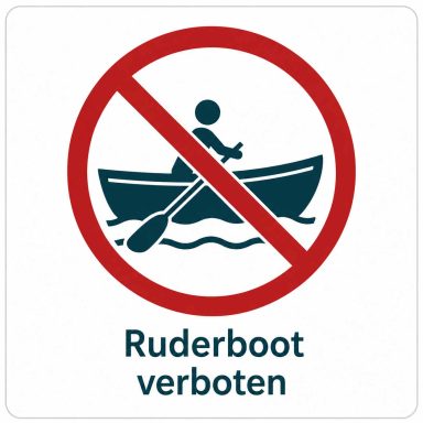 Ruderboote verboten am Weitsee Seebad Schnaitsee – Regel für Boote auf dem Badesee