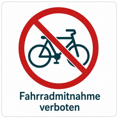 Fahrradmitnahme verboten im Weitsee Seebad Schnaitsee – Regel für Fahrräder im Seebad
